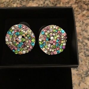 NEW GORGEOUS MULTICOLORED CRYSTAL EARRINGS